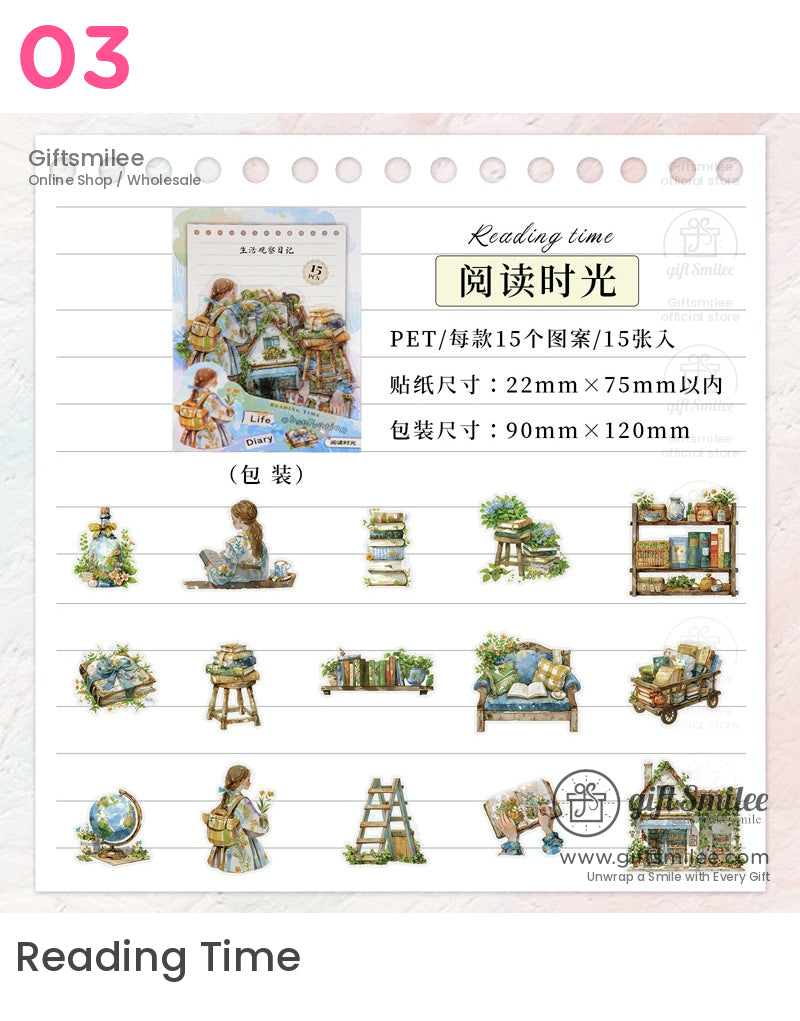 Daily Life Vintage Sticker Packs | project material