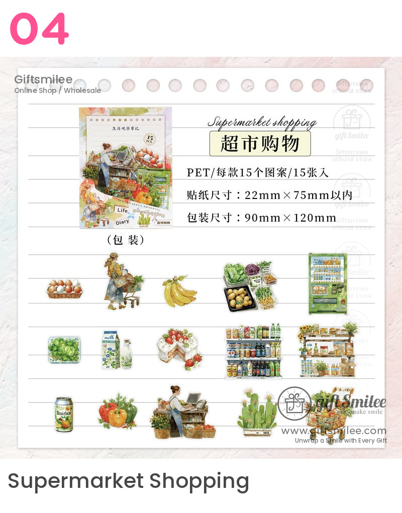 Daily Life Vintage Sticker Packs | project material