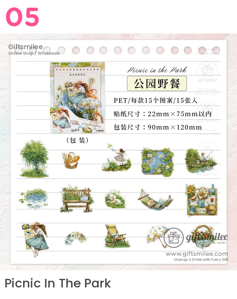 Daily Life Vintage Sticker Packs | project material
