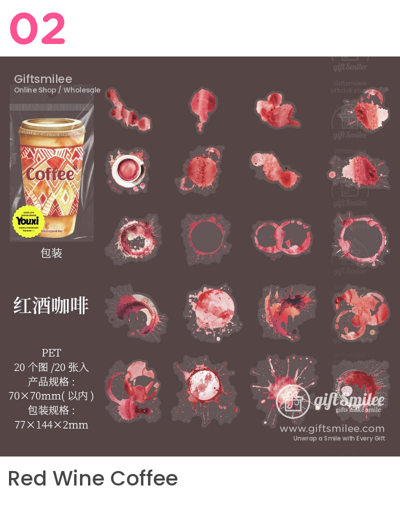 Coffee-Themed Artistic Stickers | drafting