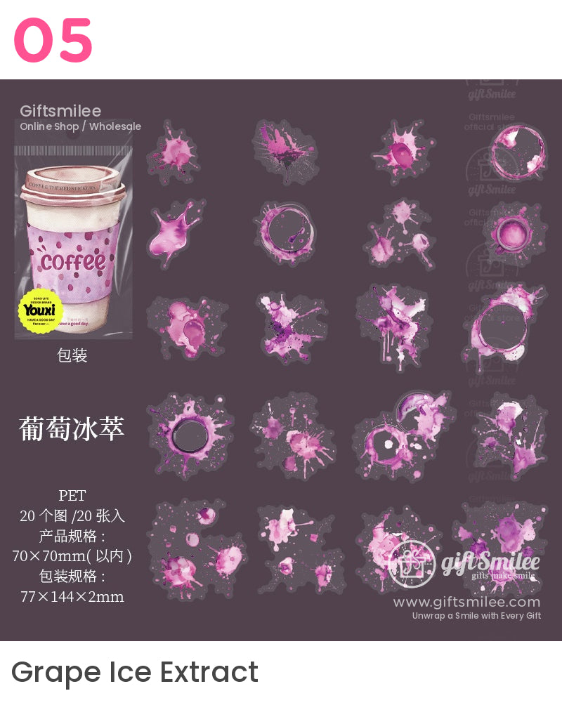 Coffee-Themed Artistic Stickers | drafting