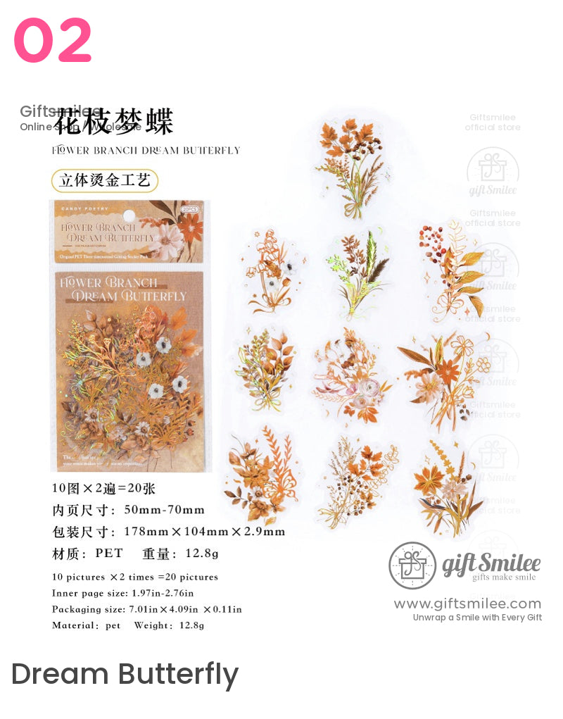 Vintage Botanical Floral Sticker Packs | boy friend