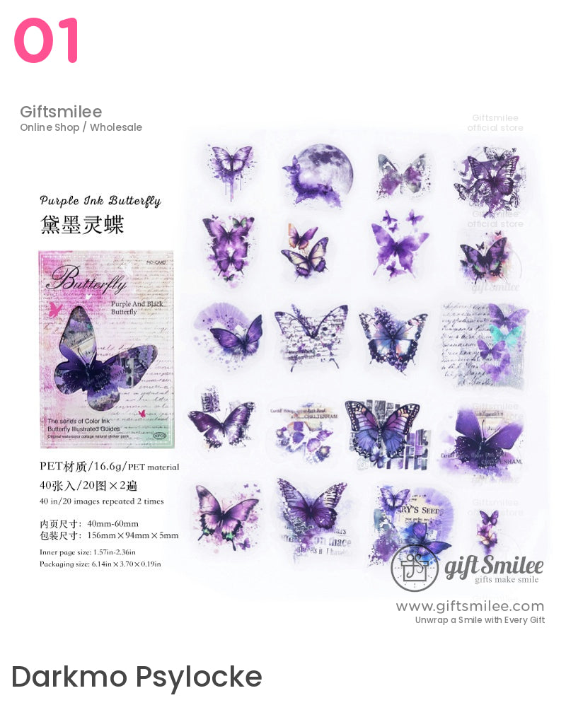 Watercolor Butterfly Sticker Packs | ins style