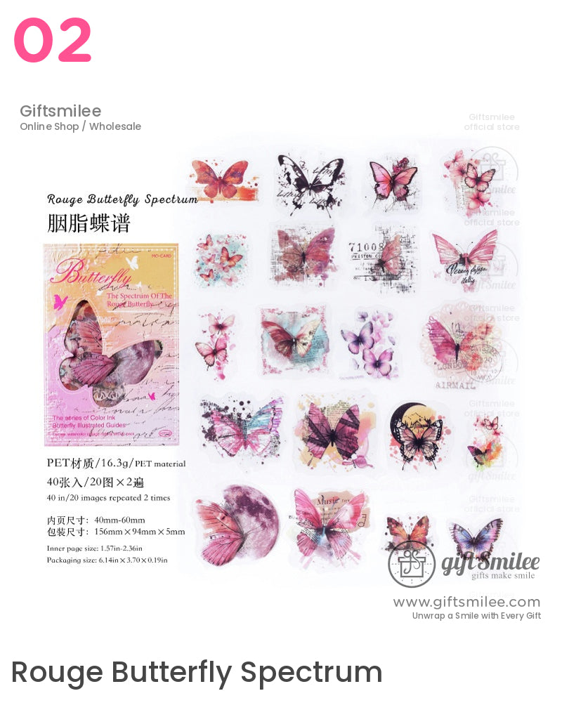 Watercolor Butterfly Sticker Packs | ins style