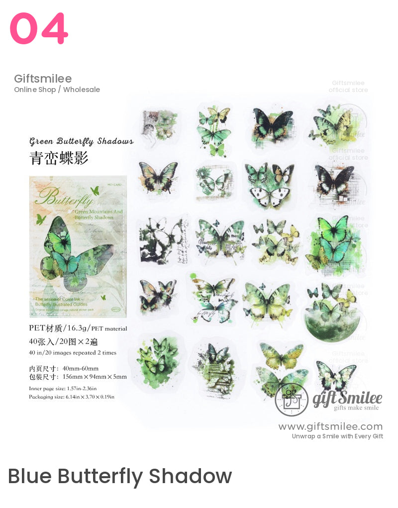 Watercolor Butterfly Sticker Packs | ins style