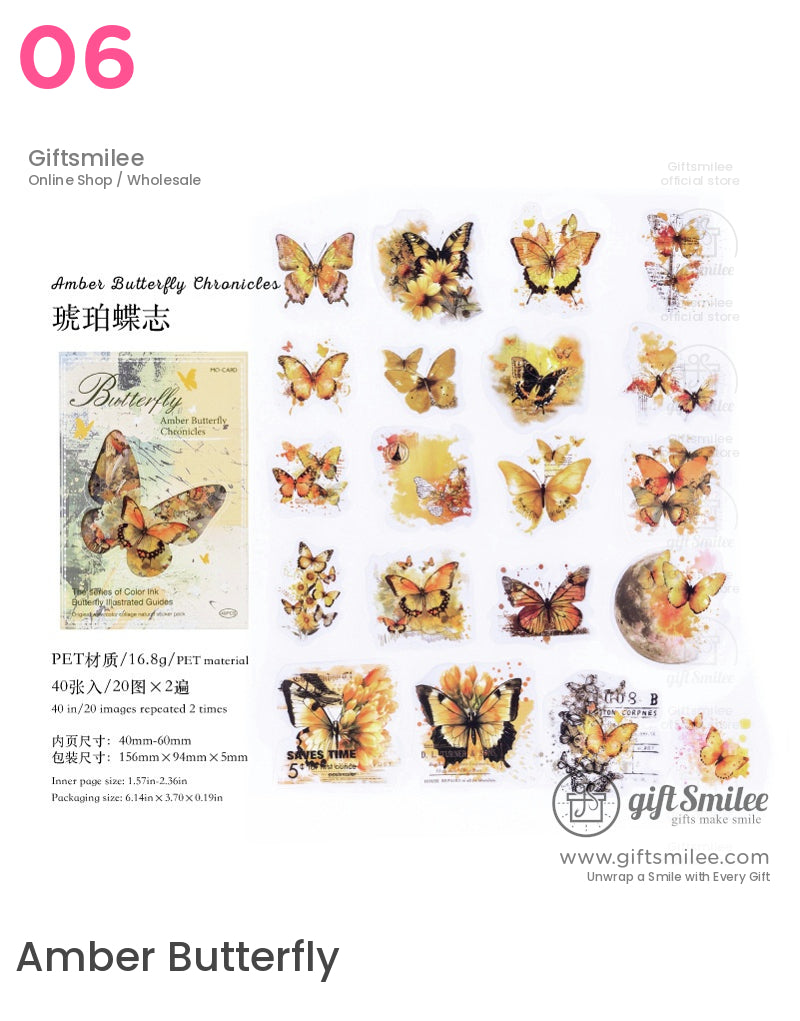 Watercolor Butterfly Sticker Packs | ins style