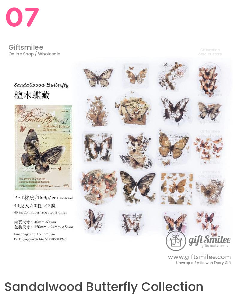 Watercolor Butterfly Sticker Packs | ins style