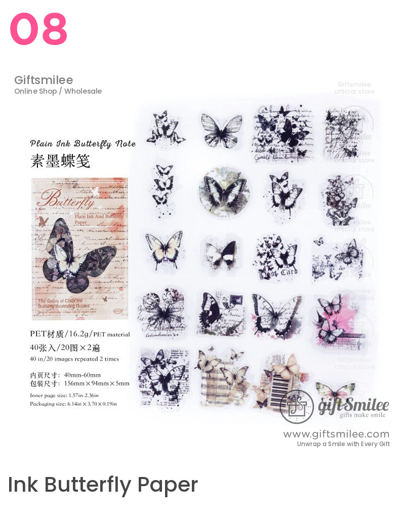 Watercolor Butterfly Sticker Packs | ins style