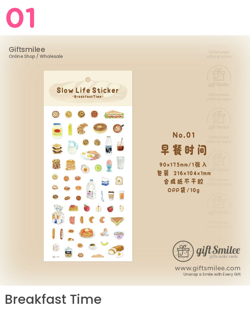 Slow Life Food-Themed Stickers | notetaking