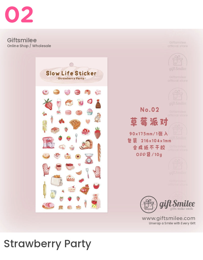 Slow Life Food-Themed Stickers | notetaking