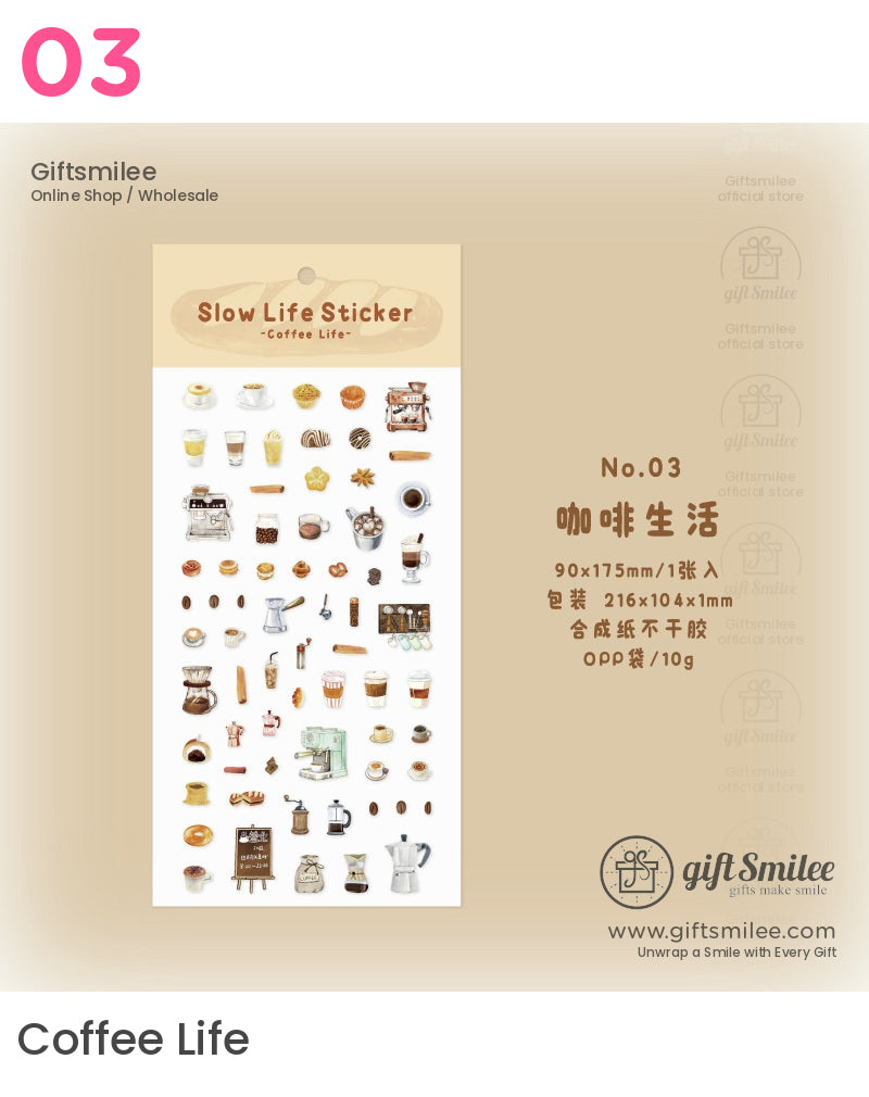 Slow Life Food-Themed Stickers | notetaking