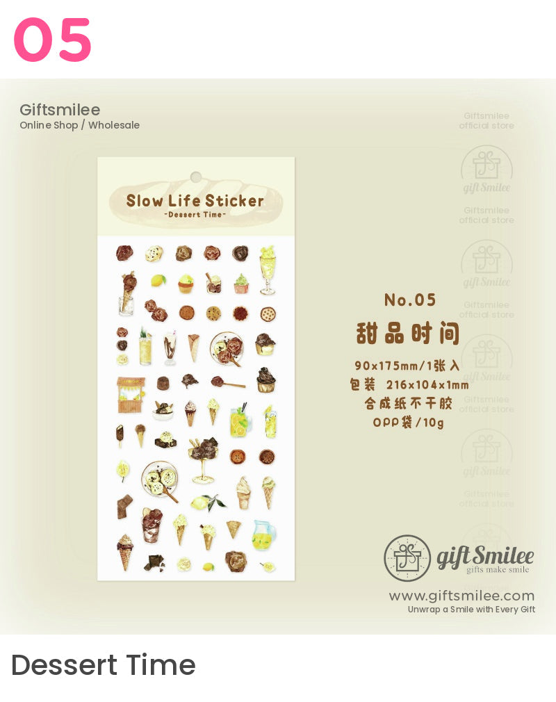 Slow Life Food-Themed Stickers | notetaking