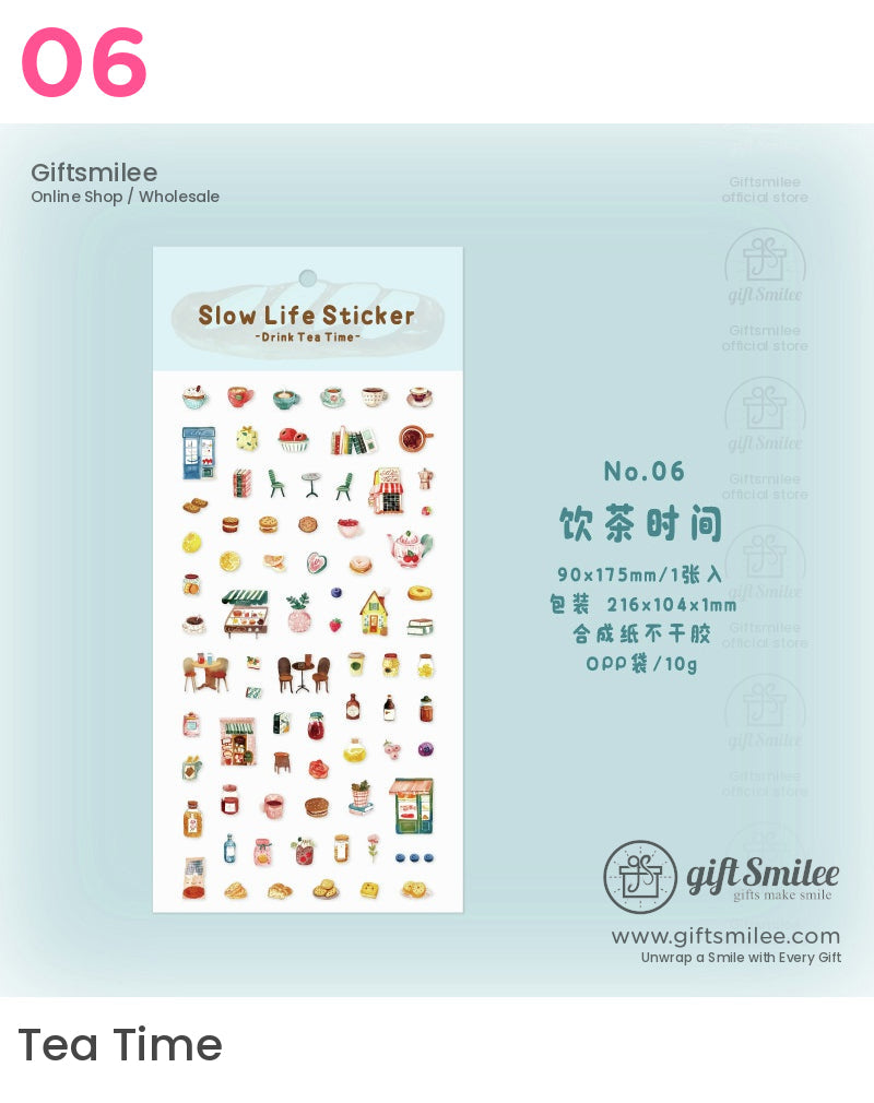 Slow Life Food-Themed Stickers | notetaking