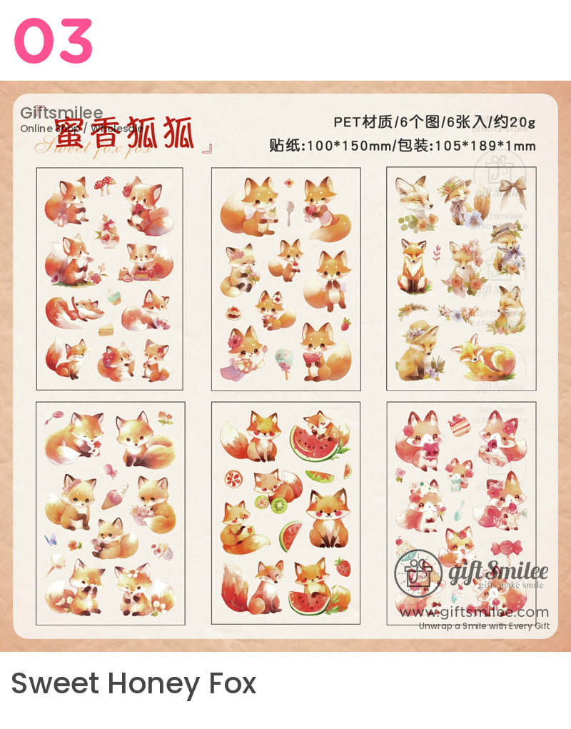 Kawaii Animal Bunny Panda Fox Bear Cat Stickers | boy friend