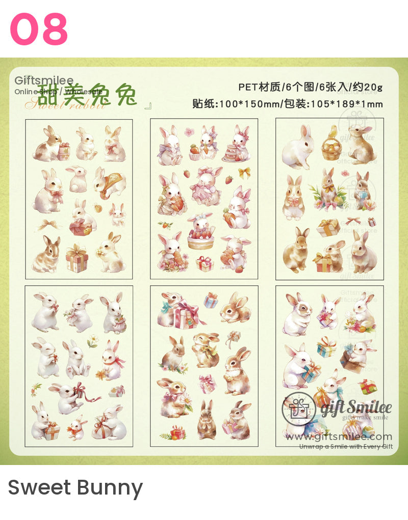 Kawaii Animal Bunny Panda Fox Bear Cat Stickers | boy friend