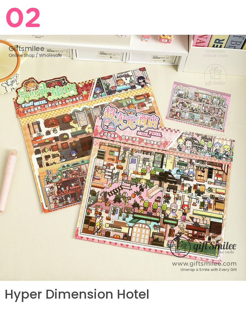 Pixel Hotel Stickers | salt style