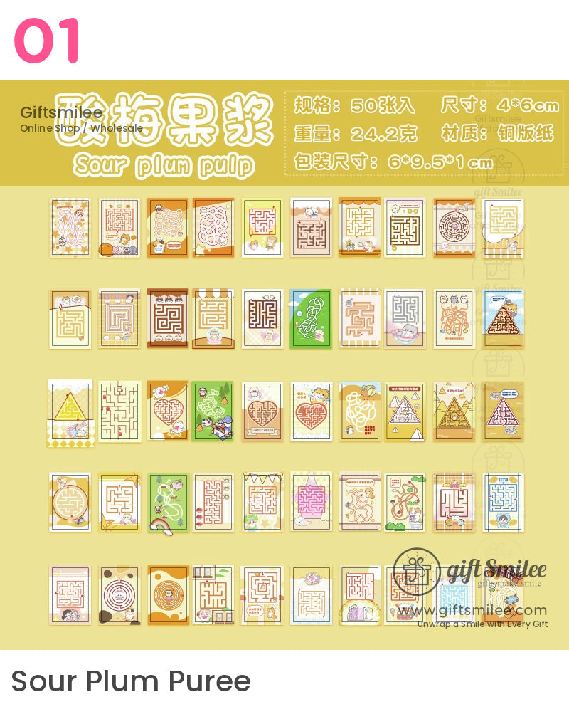 Adorable Cat Maze Puzzle Sticker Book | KS-SA-3961