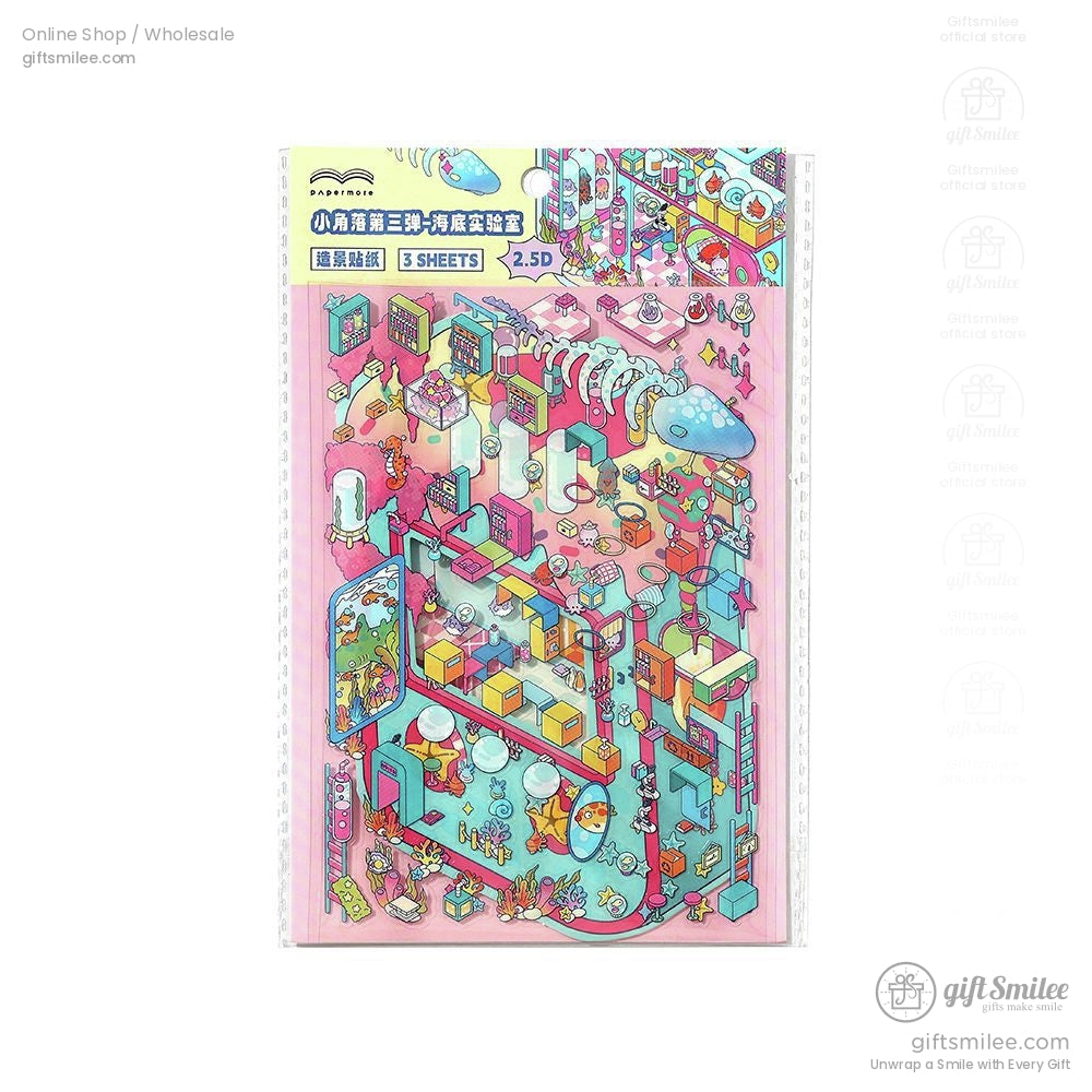 Packaged 3D Kawaii pop-up stickers for creative scrapbooking and journaling