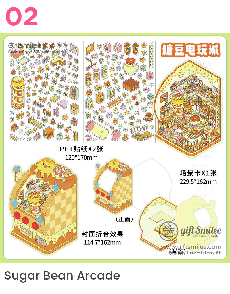 3D Kawaii Pop-Up Miniature Stickers | KS-SA-3965
