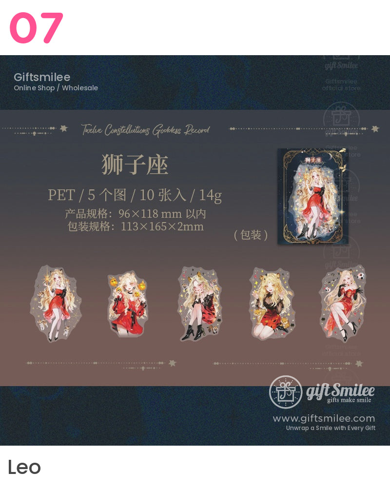 Zodiac Fantasy Acrylic Art Starry Night Edition Stickers | KS-SA-3973