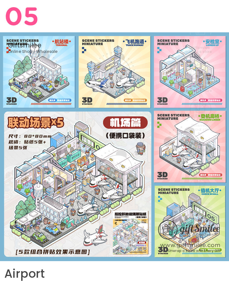 Miniature 3D Scene Stickers | KS-SA-3976