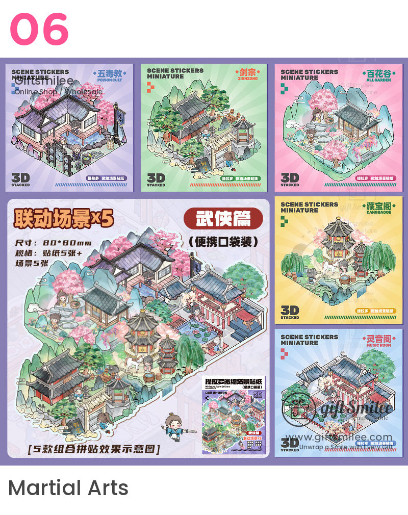 Miniature 3D Scene Stickers | KS-SA-3976