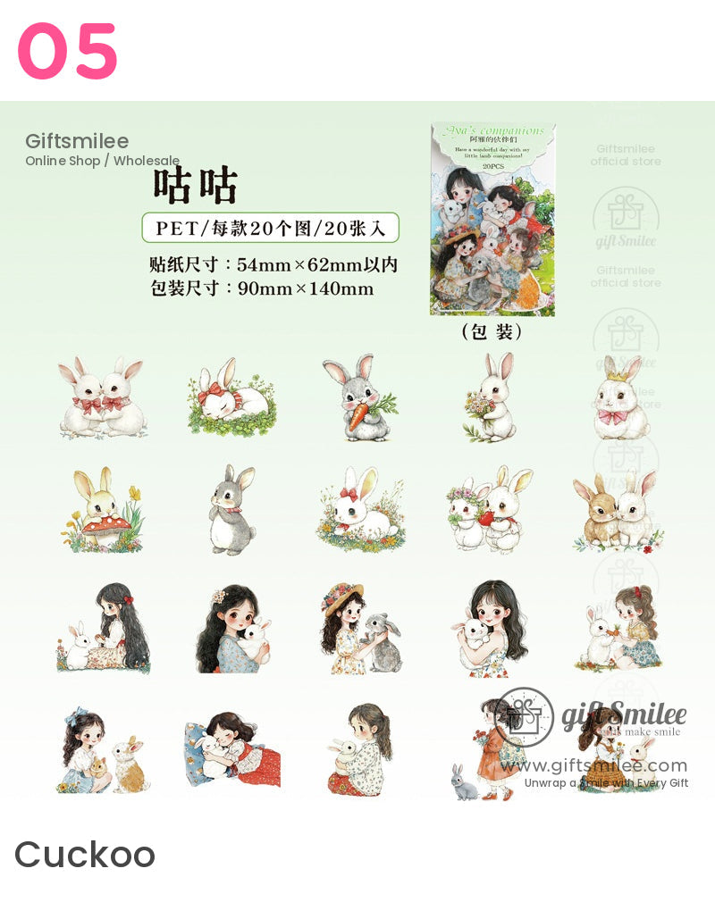 Cottagecore Animal Friends Sticker Packs | KS-SA-3979