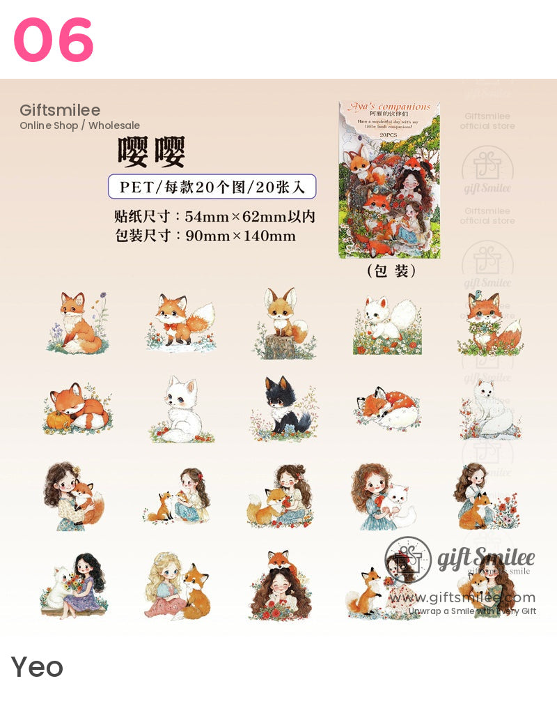 Cottagecore Animal Friends Sticker Packs | KS-SA-3979