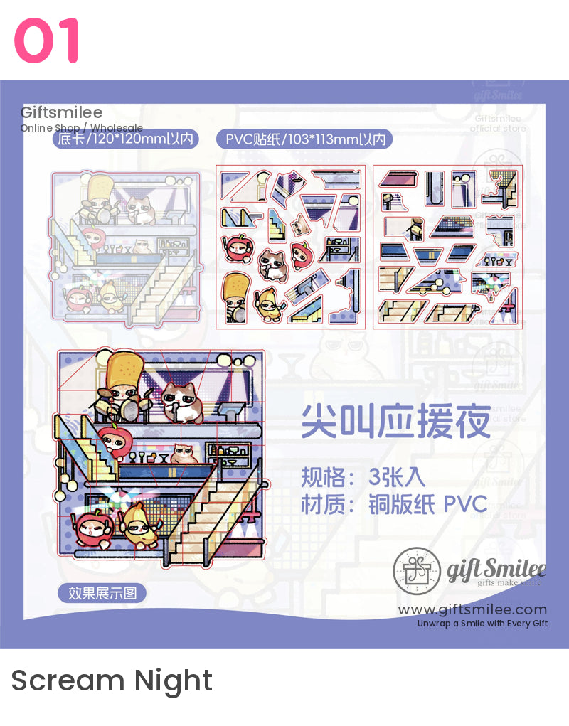 Cartoon Scene Puzzle Stickers | KS-SA-3984