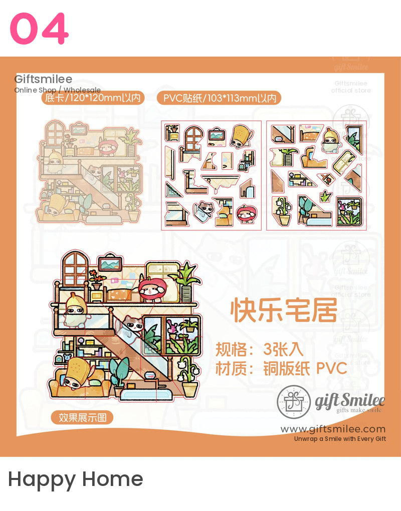 Cartoon Scene Puzzle Stickers | KS-SA-3984