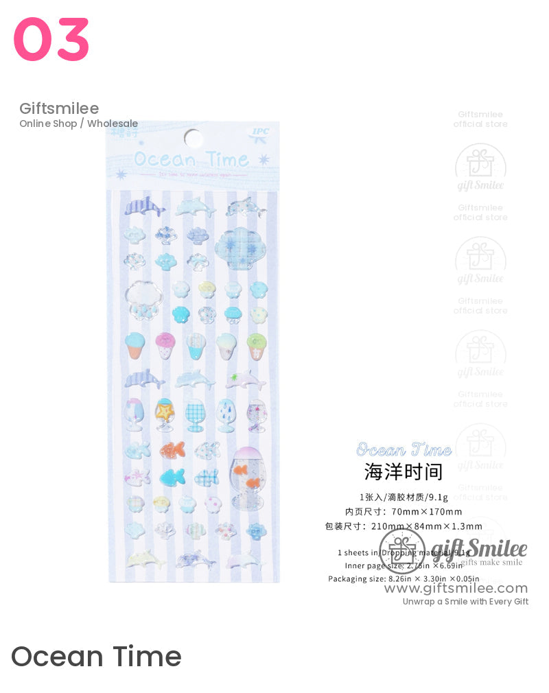 Puffy Assorted Cute Designs Stickers | KS-SA-3985