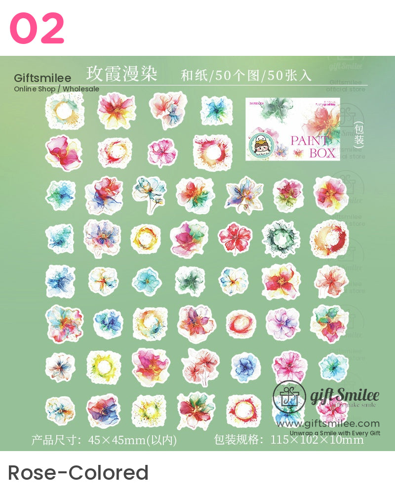 Vibrant Watercolor Splash Stickers | KS-SA-3990