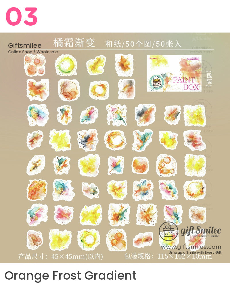 Vibrant Watercolor Splash Stickers | KS-SA-3990