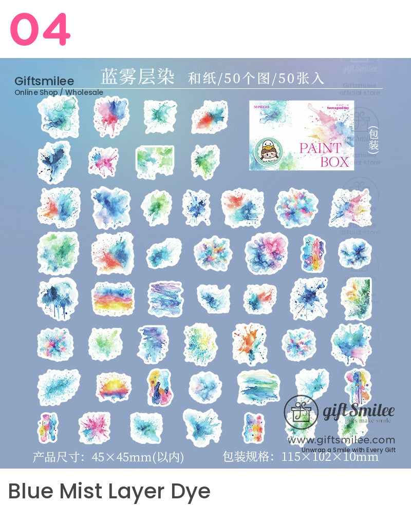 Vibrant Watercolor Splash Stickers | KS-SA-3990
