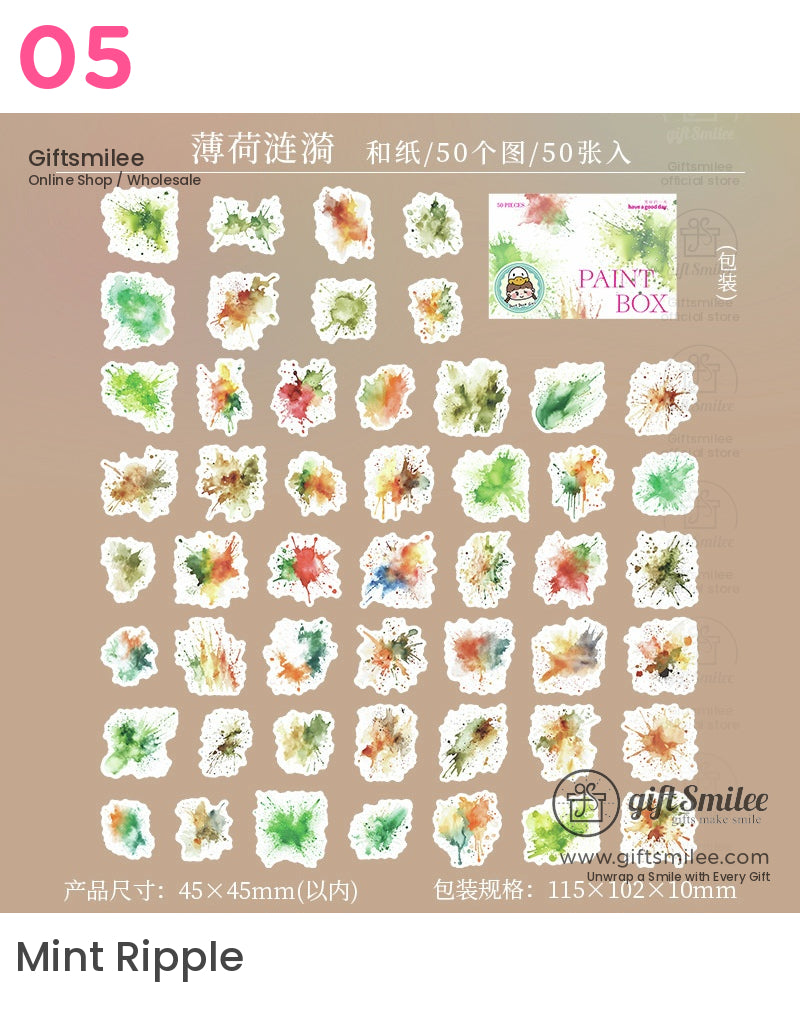 Vibrant Watercolor Splash Stickers | KS-SA-3990