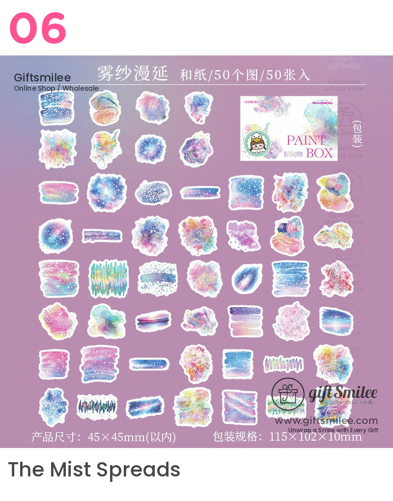 Vibrant Watercolor Splash Stickers | KS-SA-3990