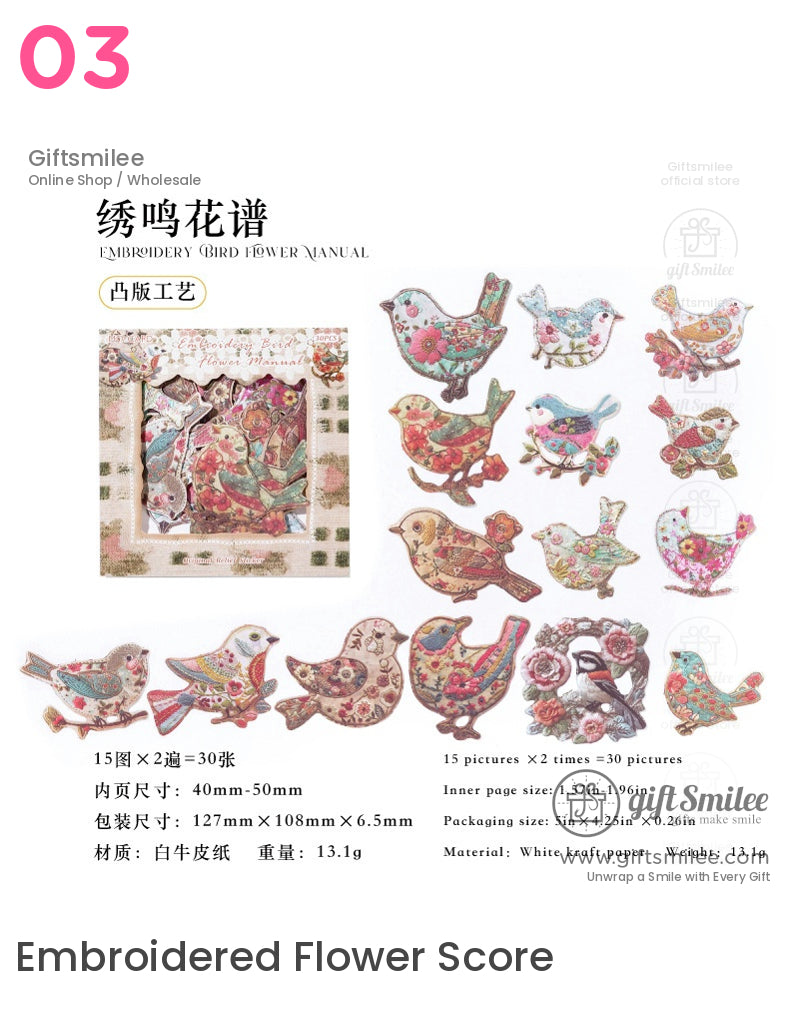 Nature-Themed Butterfly Mushroom And Floral Cutouts Stickers | KS-SA-3993
