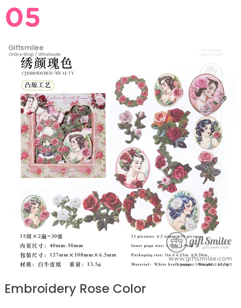 Nature-Themed Butterfly Mushroom And Floral Cutouts Stickers | KS-SA-3993