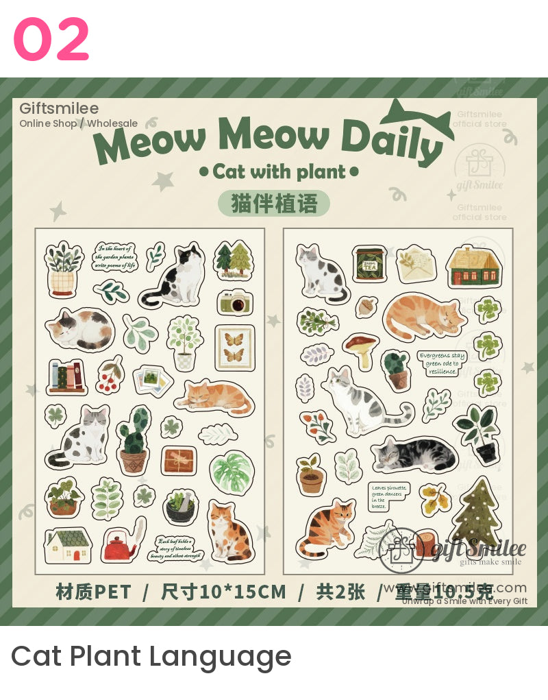 Meow Meow Daily Cat Stickers | KS-SA-3995