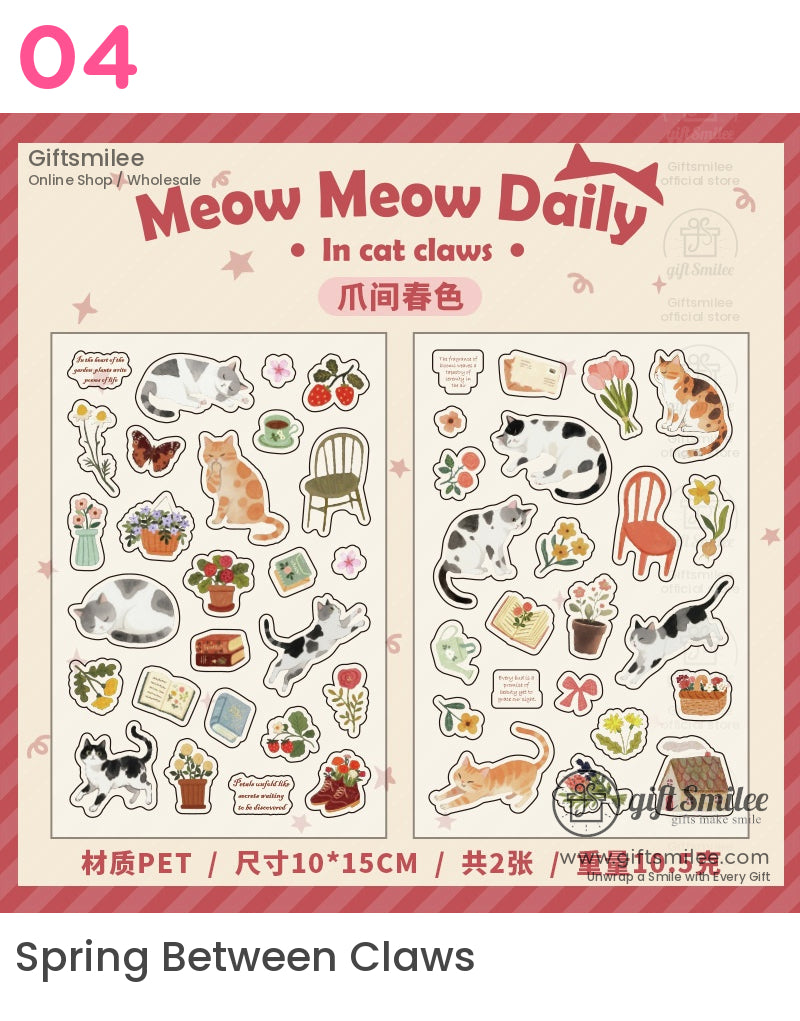 Meow Meow Daily Cat Stickers | KS-SA-3995