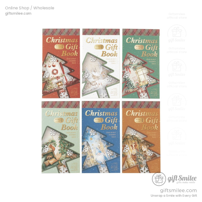 Collection of Christmas gift books with various festive covers