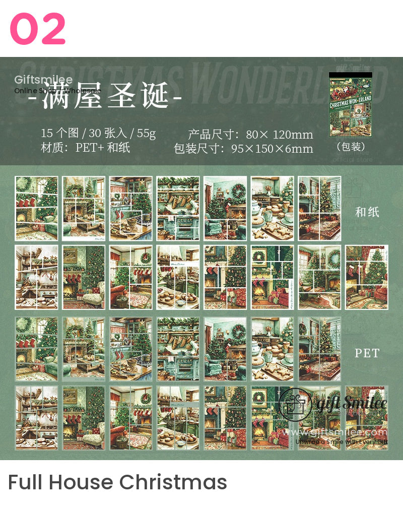 Christmas Wonderland Puzzle Greeting Sticker Book | KS-SA-4000