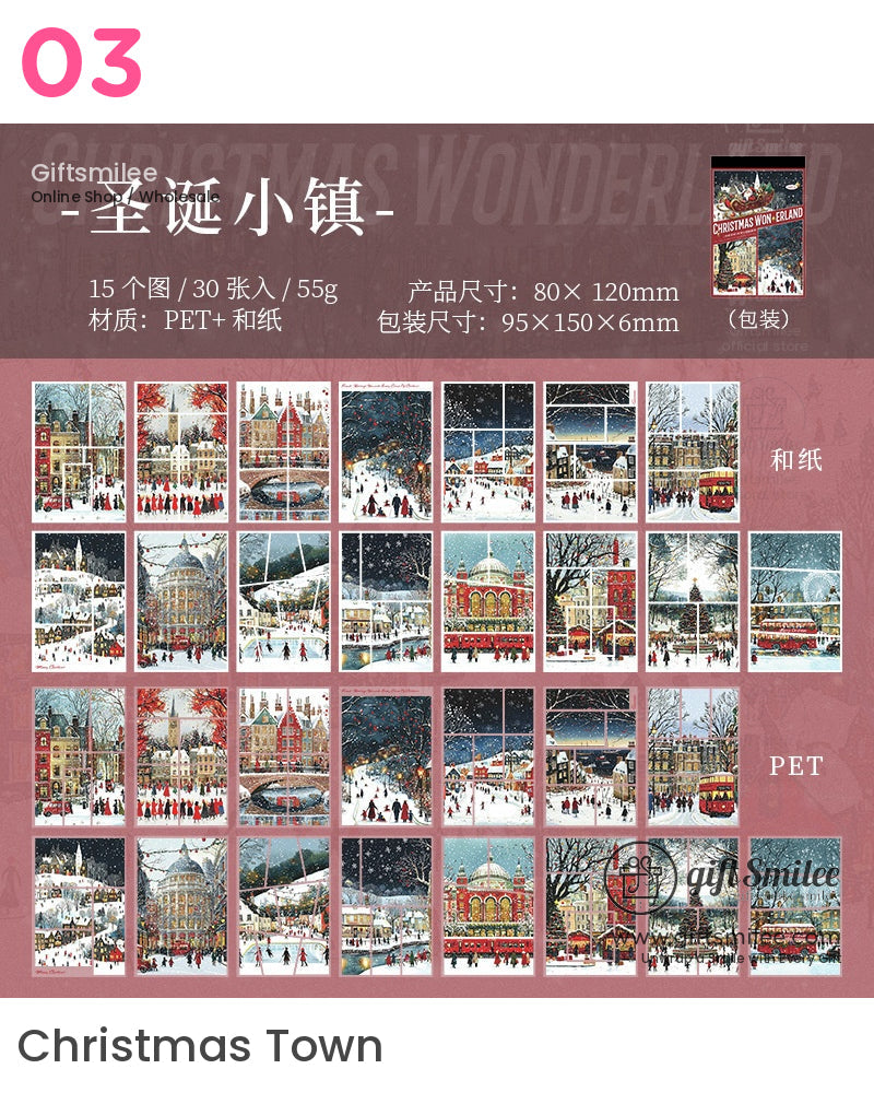 Christmas Wonderland Puzzle Greeting Sticker Book | KS-SA-4000