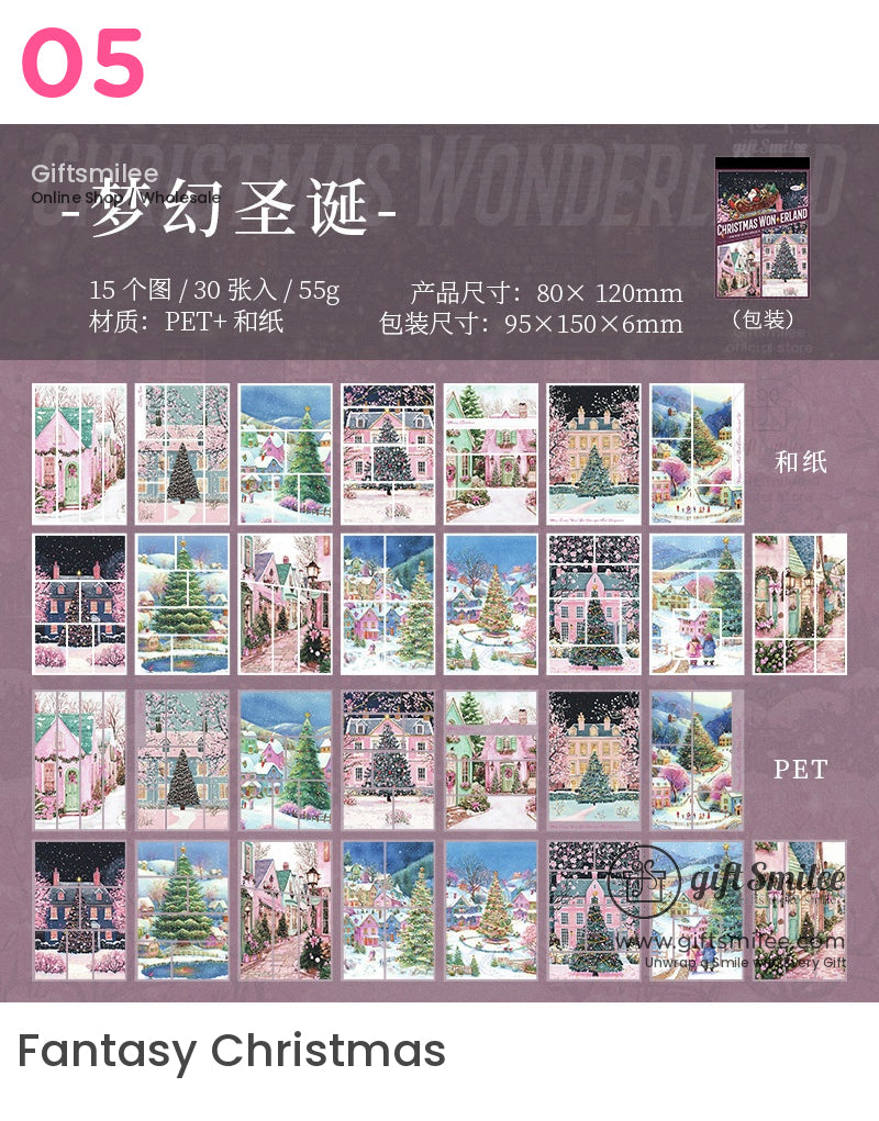 Christmas Wonderland Puzzle Greeting Sticker Book | KS-SA-4000