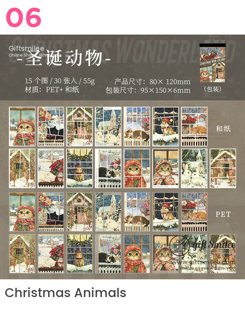 Christmas Wonderland Puzzle Greeting Sticker Book | KS-SA-4000