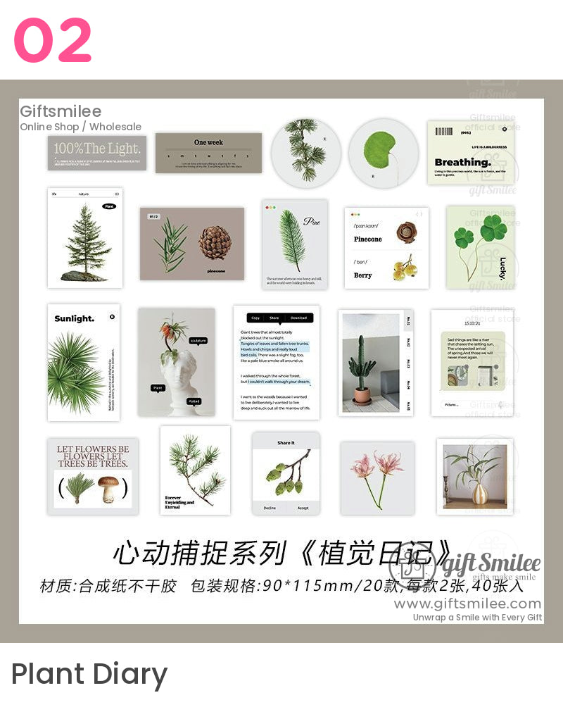 Nature-Inspired Botanical Sticker Pack Sticker Packs | KS-SA-4002