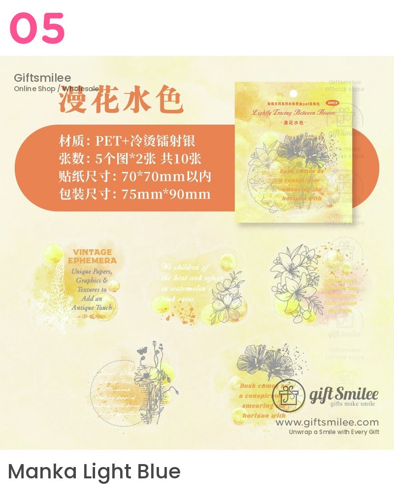 Vintage Floral Ephemera Stickers | KS-SA-4005