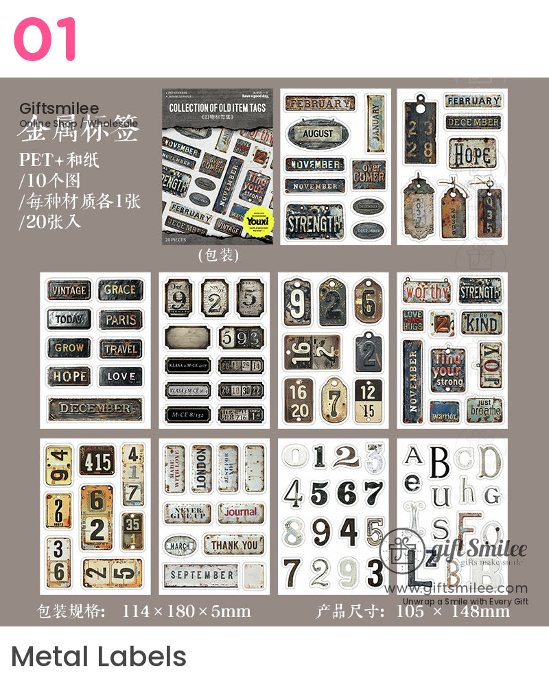 Vintage Ephemera Retro Sticker Book | KS-SA-4011
