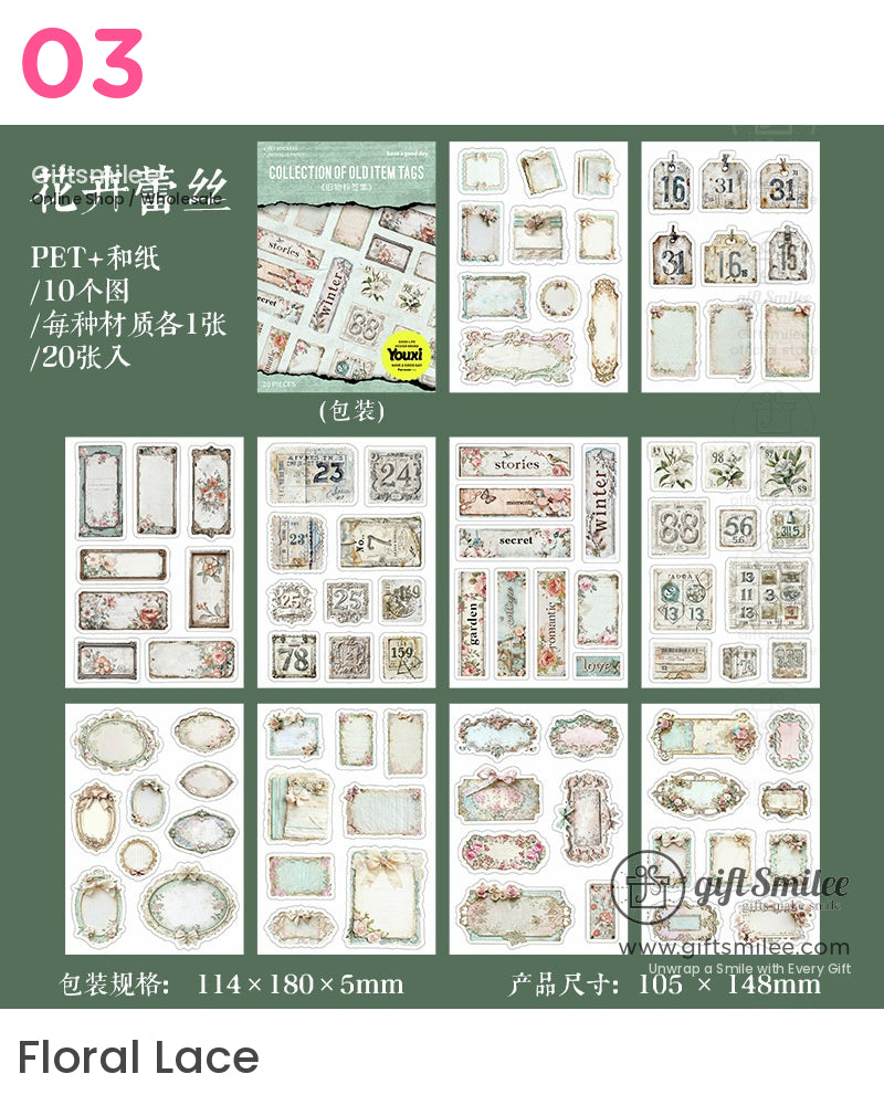 Vintage Ephemera Retro Sticker Book | KS-SA-4011