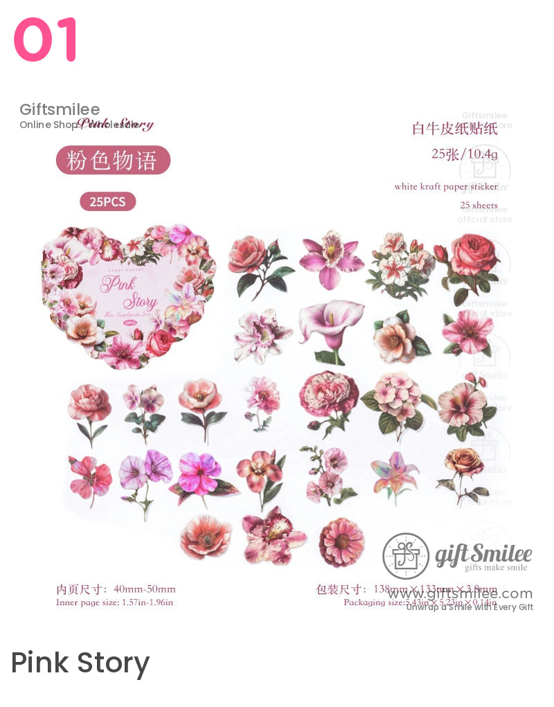 Vintage Floral Botanical Sticker Packs | KS-SA-4012